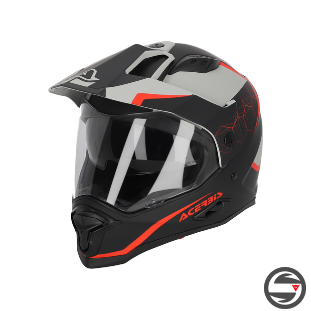 CASCO REACTIVE 2206 NERO ROSSO 323 ACERBIS