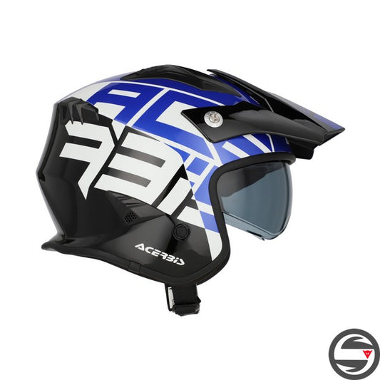 CASCO JET ARIA GRAPHIC 316 NERO BLU