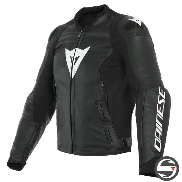 SPORT PRO LEATHER JACKET 622 BLACK WHITE