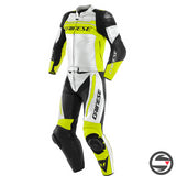 MISTEL 2PCS LEATHER SUIT Y93 WHITE YELLOW BLACK