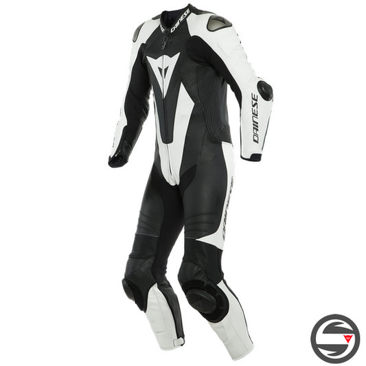 LAGUNA SECA 5 1PC PERF. LEATHER SUIT S/T 622 BLACK WHITE