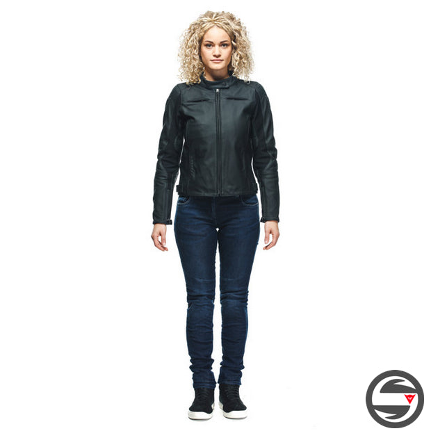 RAZON 2 LADY LEATHER JACKET 001 BLACK