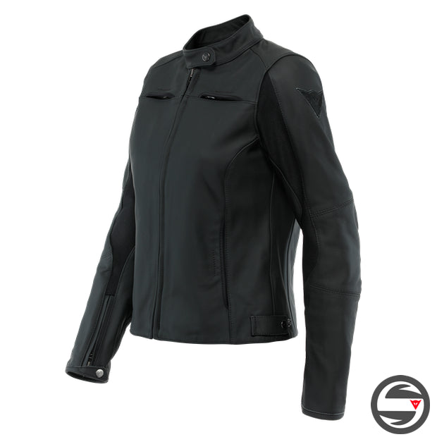 RAZON 2 LADY LEATHER JACKET 001 BLACK