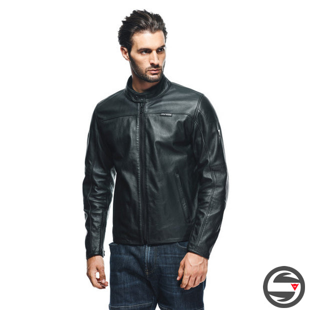 MIKE 3 LEATHER JACKET 001 BLACK