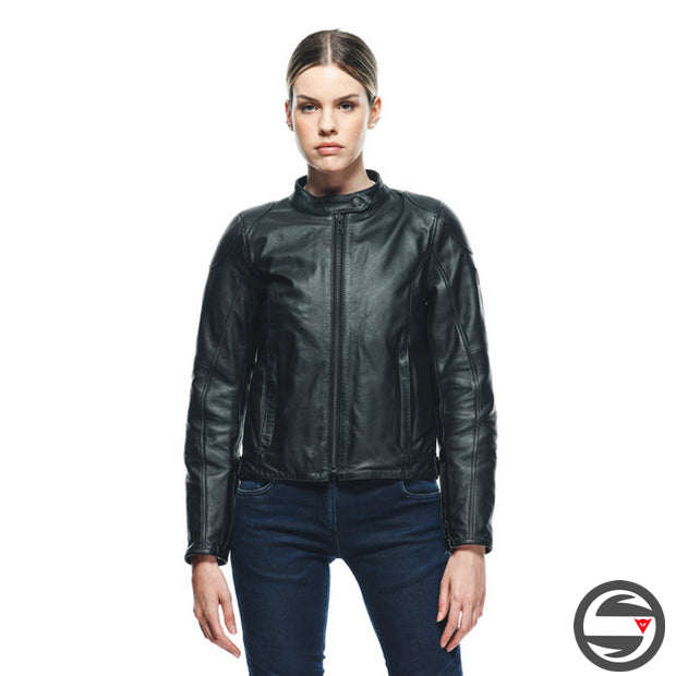 ELECTRA LADY LEATHER JACKET BLACK