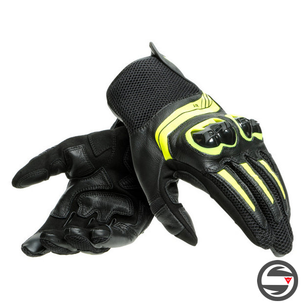 MIG 3 UNISEX LEATHER GLOVES 620 BLACK FLUO YELLOW