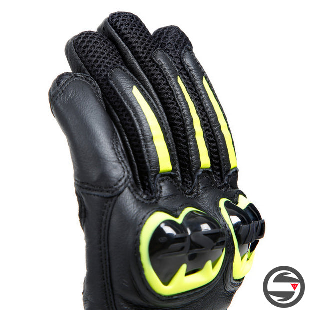 MIG 3 UNISEX LEATHER GLOVES 620 BLACK FLUO YELLOW