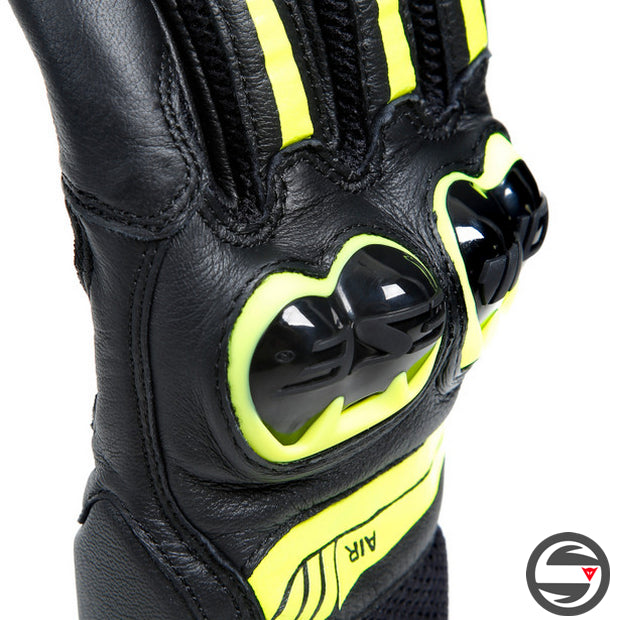 MIG 3 UNISEX LEATHER GLOVES 620 BLACK FLUO YELLOW