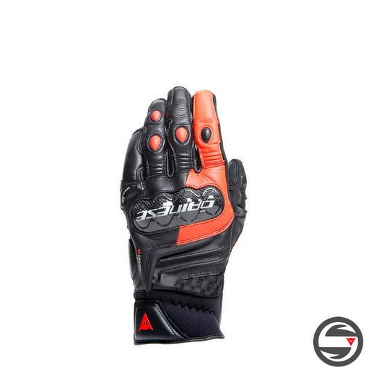 CARBON 4 SHORT GLOVES 628 BLACK FLUO-RED