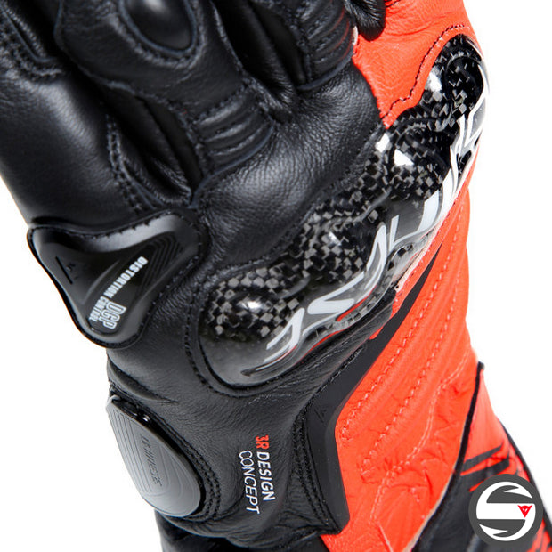 CARBON 4 LONG GLOVES W12 BLACK FLUO-RED WHITE