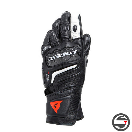 CARBON 4 LONG LADY LEATHER GLOVES 948 BLACK WHITE