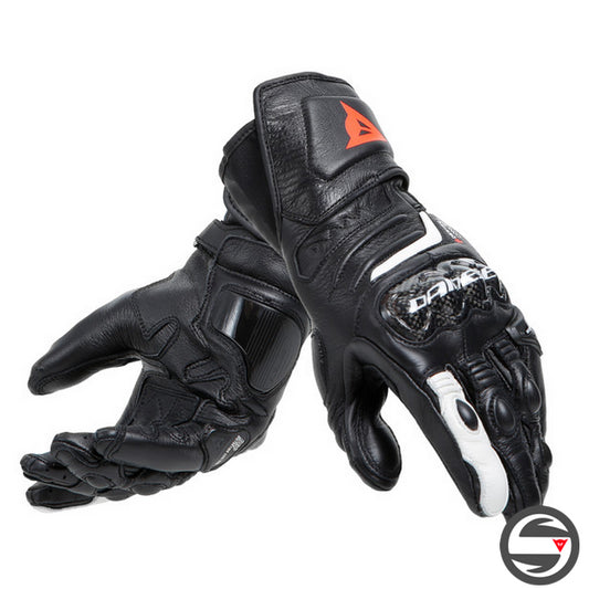 CARBON 4 LONG LADY LEATHER GLOVES 948 BLACK WHITE