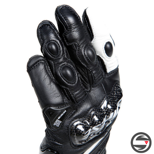 CARBON 4 LONG LADY LEATHER GLOVES 948 BLACK WHITE