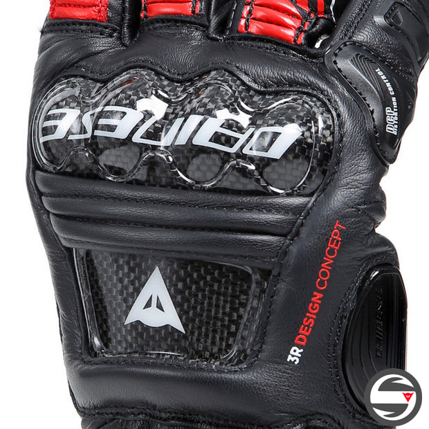 PELLE DRUID 4 GLOVES A77 BLACK LAVA-RED WHITE