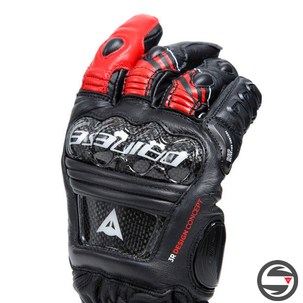 PELLE DRUID 4 GLOVES A77 BLACK LAVA-RED WHITE