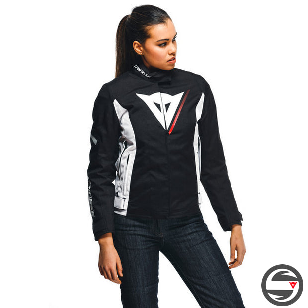 VELOCE LADY D-DRY JACKET A66 BLACK WHITE LAVA RED