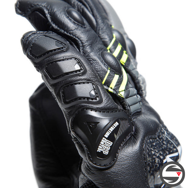 PELLE DRUID 4 GLOVES 20A BLACK CHARCOAL GRAY FLUO YELLOW