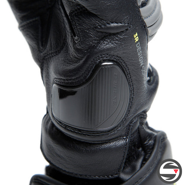 PELLE DRUID 4 GLOVES 20A BLACK CHARCOAL GRAY FLUO YELLOW