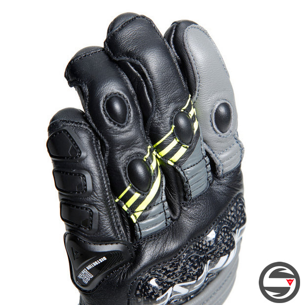 PELLE DRUID 4 GLOVES 20A BLACK CHARCOAL GRAY FLUO YELLOW