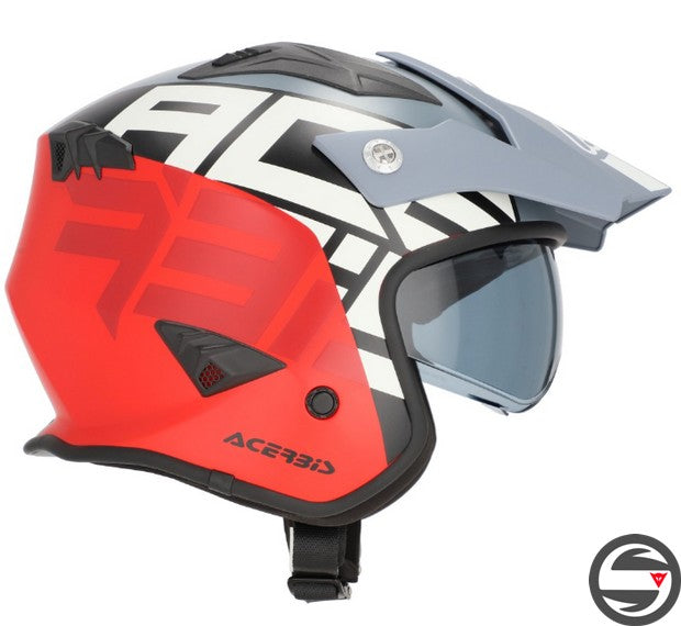 CASCO JET ARIA GRAPHIC 295 GRIGIO ROSSO