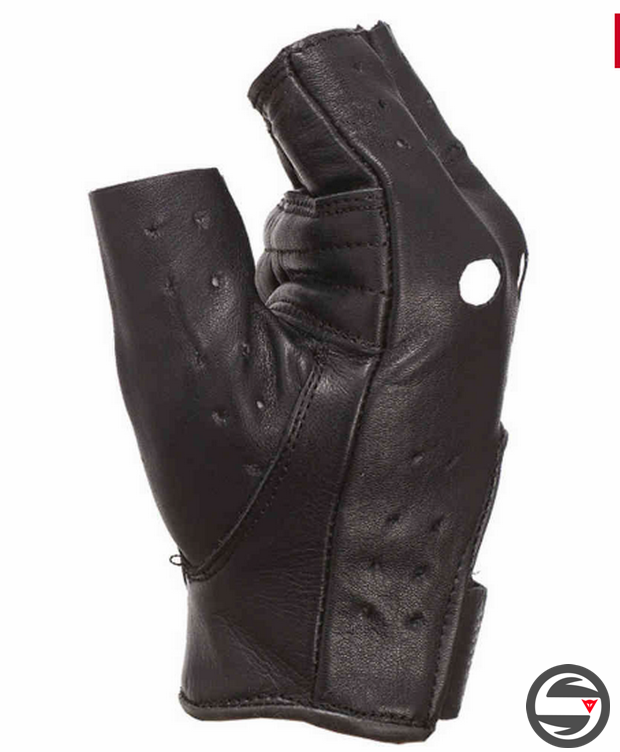 GUANTI BOOSTER SENZA DITA PELLE NERA