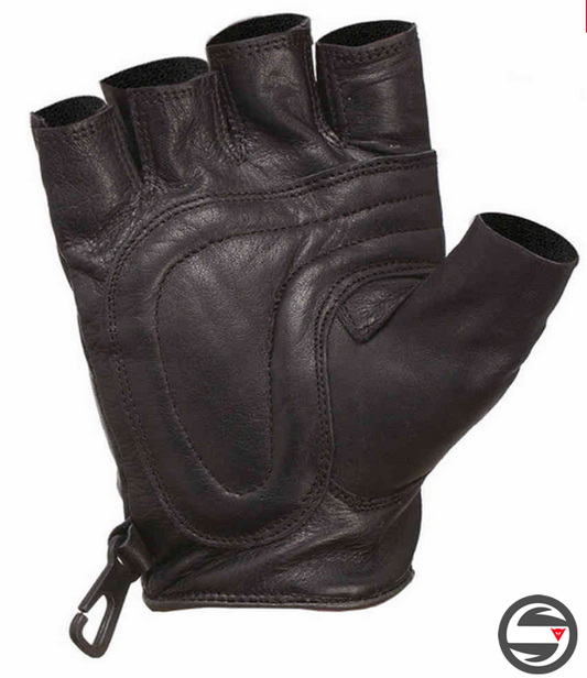 GUANTI BOOSTER SENZA DITA PELLE NERA