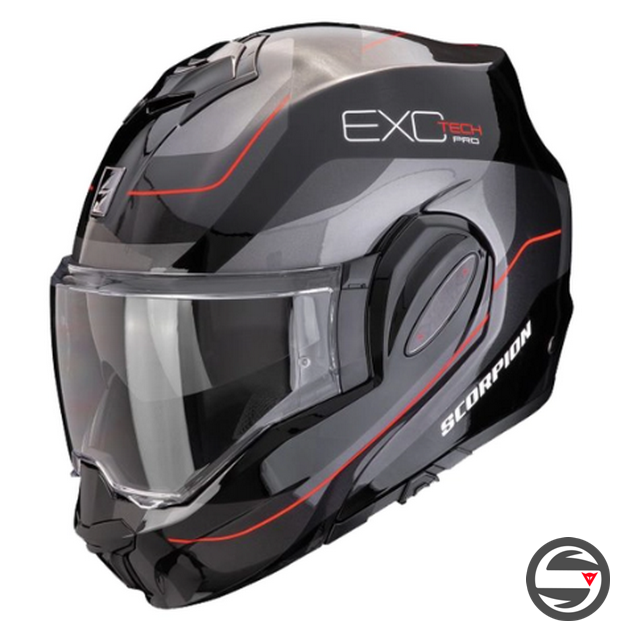 EXO-TECH EVO PRO COMMUTA NERO ARGENTO ROSSO SCORPION