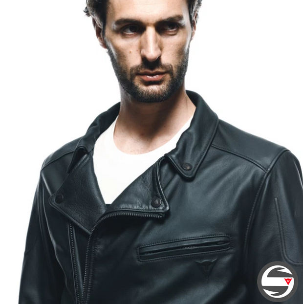 CHIODO LEATHER 001 BLACK DAINESE