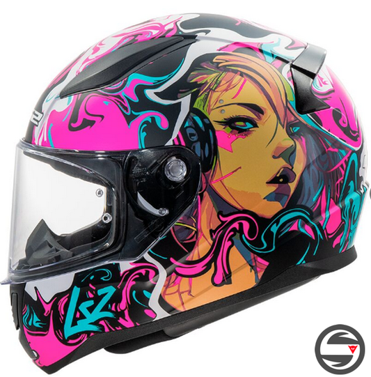 FF353 RAPID 2 CYBERG PURPLE CYAN LS2