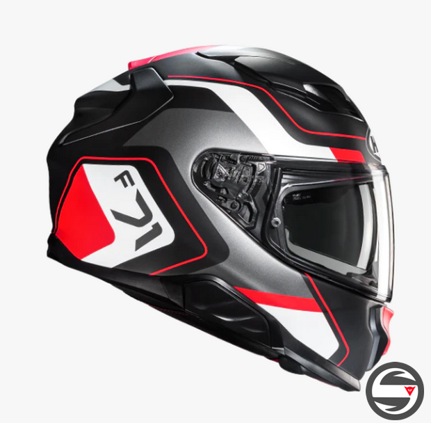 F71 ARCAN MC1SF NERO BIANCO ROSSO HJC