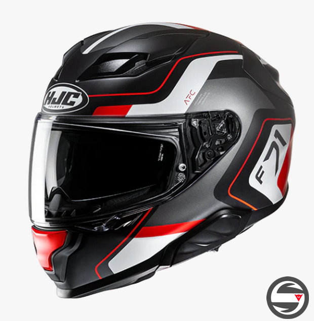 F71 ARCAN MC1SF NERO BIANCO ROSSO HJC