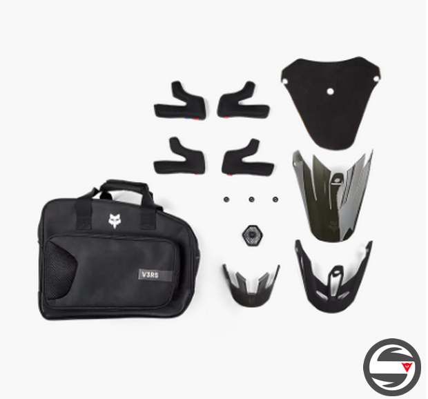 FX V3 RS CARBON SOLID BLACK HELMET FOX