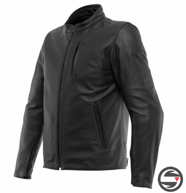 FULCRO QDF LEATHER JACKET 001 BLACK DAINESE