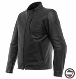FULCRO QDF LEATHER JACKET 001 BLACK DAINESE