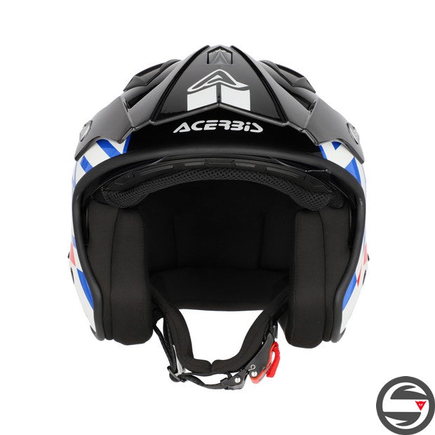 CASCO JET ARIA GRAPHIC 034 BIANCO BLU ROSSO