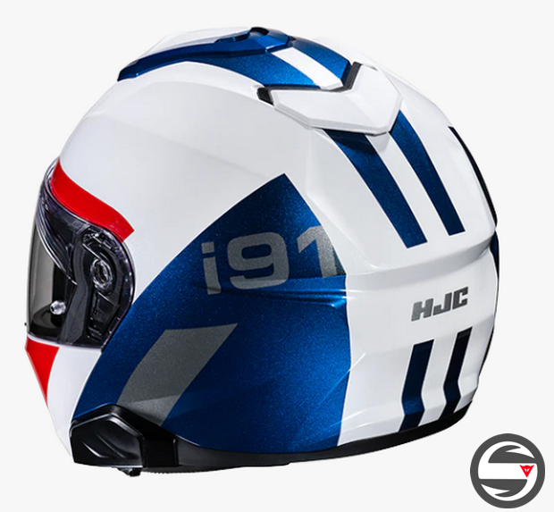 I91 BINA MC21 BIANCO ROSSO BLU HJC