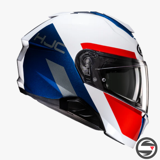 I91 BINA MC21 BIANCO ROSSO BLU HJC