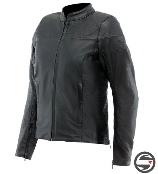 ITINERE LEATHER JACKET WMN 001 BLACK DAINESE