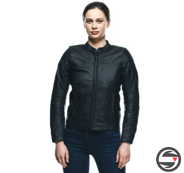 ITINERE LEATHER JACKET WMN 001 BLACK DAINESE
