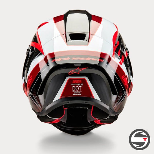 SUPERTECH R10 1352 SOLID BLACK RED CARBON B R WG ECE DOT FIM