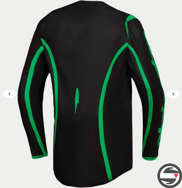 3761227 FLUID APEX V2 JERSEY BLK GREEN FLUO