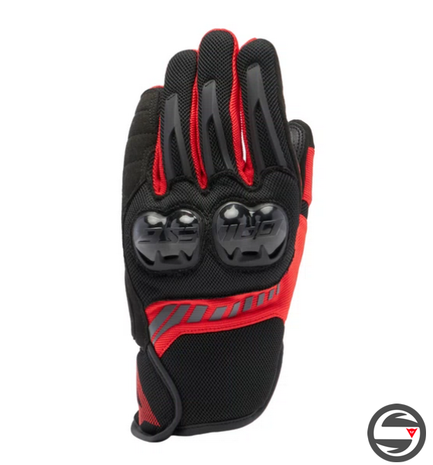 MIG 3 AIR TEX GLOVES B78 BLACK RED LAVA