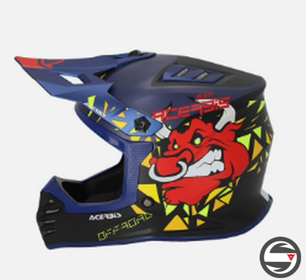 CASCO PROFILE JUNIOR BLU ROSSO ACERBIS