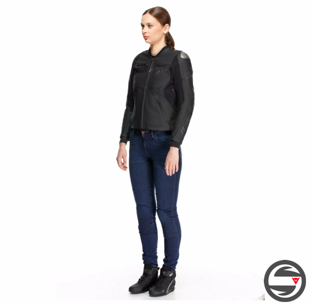 RACING 5 LEATHER JACKET WMN 631 BLACK