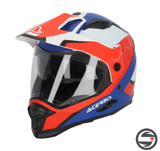CASCO REACTIVE 2206 BIANCO BLU ROSSO ACERBIS