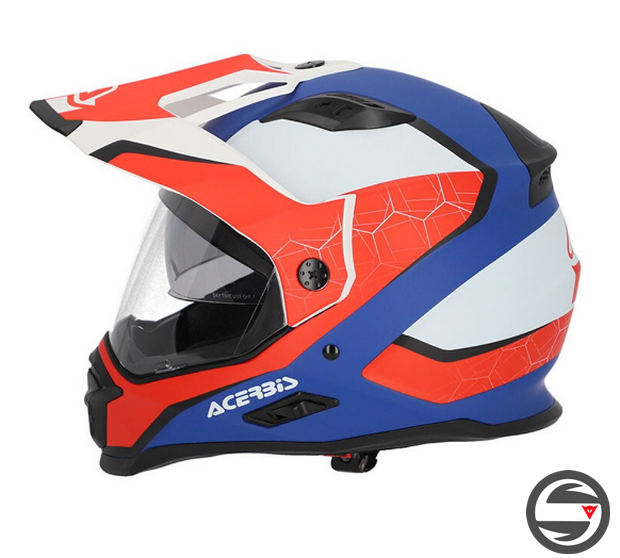 CASCO REACTIVE 2206 BIANCO BLU ROSSO ACERBIS