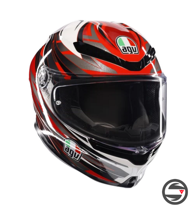 K6 S MPLK REEVAL WHITE RED GREY AGV