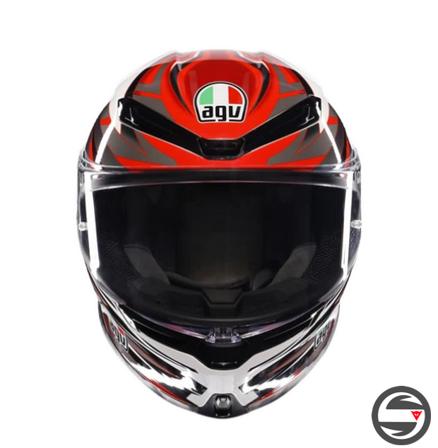 K6 S MPLK REEVAL WHITE RED GREY AGV