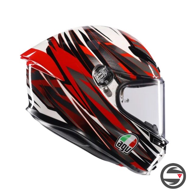 K6 S MPLK REEVAL WHITE RED GREY AGV