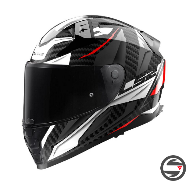 FF811 VECTOR 2 CARBON SAVAGE WHITE RED LS2